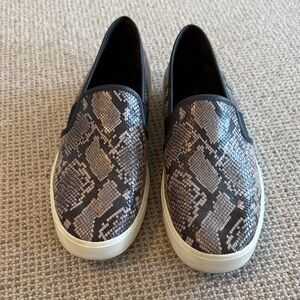 Vince snakeskin slide on sneakers - size 7.5